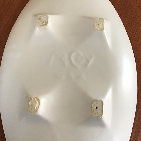 Large Vintage McCoy Footed Bowl Wavy Pedestal Plate Pottery Art Deco MCM - Picture 7 of 16